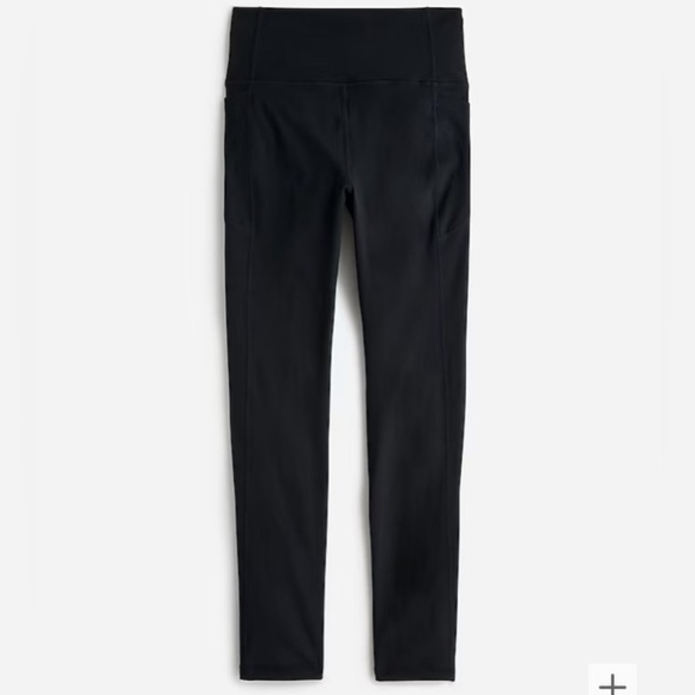 J. Crew CloudStretch High-Rise Side-Pocket Leggings Black Size Large Active